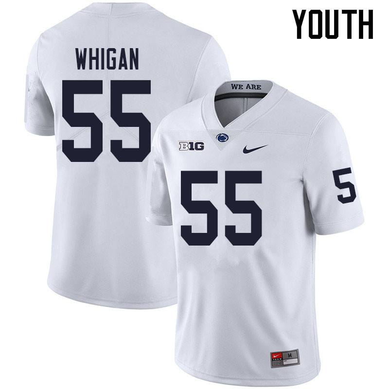 Youth #55 Anthony Whigan Penn State Nittany Lions College Football Jerseys Sale-White